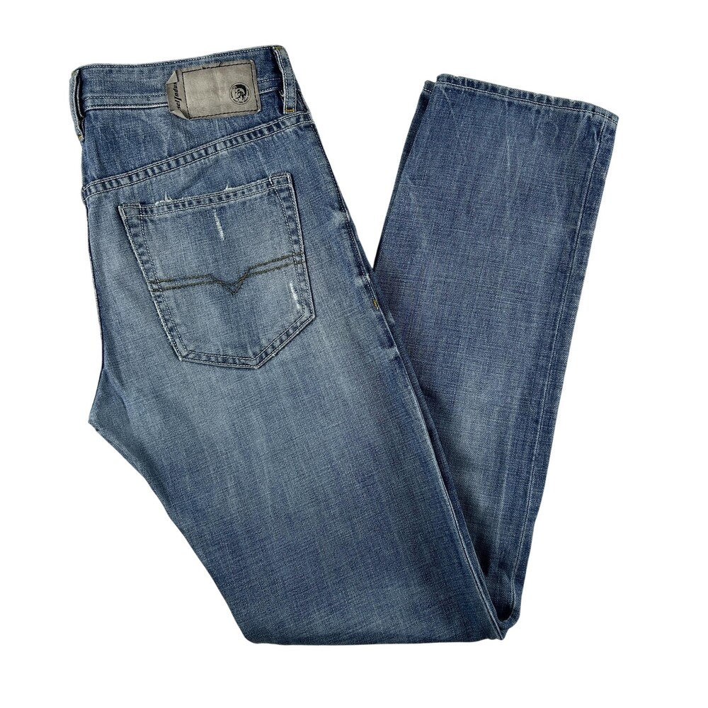 Diesel Buster Jeans Mens 32x32 Med Wash Blue Denim Regular Tapered Made USA